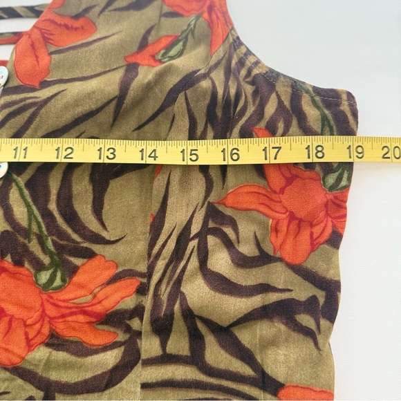 Betsy Lauren Women’s Tropical Floral Button Front Maxi Dress Size 12 - Picture 9 of 11